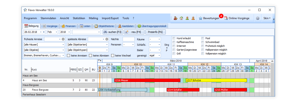 Die innovative Ferienwohnungssoftware Fewo-Verwalter